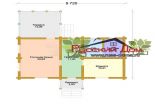 Проект дома из оцилиндрованного бревна «Альфа» - План 1 этажа