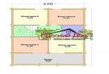 Проект дома из оцилиндрованного бревна «Амур» - План 1 этажа