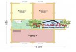 Проект дома из оцилиндрованного бревна «Октава» - План 2 этажа