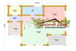 Проект дома из оцилиндрованного бревна «Жуковка» - План 1 этажа