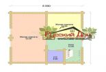 Проект дома из оцилиндрованного бревна «Адонис» - План 2 этажа