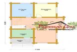Проект дома из оцилиндрованного бревна «Дубровка» - План 1 этажа