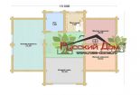 Проект дома из оцилиндрованного бревна «Федоскино» - План 2 этажа