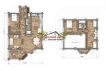 Проект дома из оцилиндрованного бревна«Хакасия» - План 1 и 2 этажа