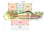 Проект дома из оцилиндрованного бревна «Красногорск» - План 1 этажа