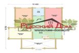 Проект дома из оцилиндрованного бревна «Красногорск» - План 2 этажа