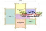 Проект дома из оцилиндрованного бревна «Лотос» - План 1 этажа
