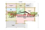 Проект дома из оцилиндрованного бревна «Муромец» - План 1 этажа