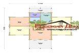 Проект дома из оцилиндрованного бревна «Нахабино» - План 1 этажа