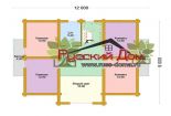 Проект дома из оцилиндрованного бревна «Онегино» - План 2 этажа