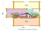 Проект дома из оцилиндрованного бревна «Полесье» - План 2 этажа