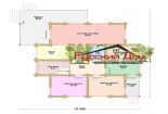 Проект дома из оцилиндрованного бревна «Прованс» - План 1 этажа