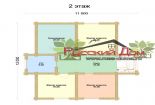 Проект дома из оцилиндрованного бревна «Тимашово» - План 2 этажа